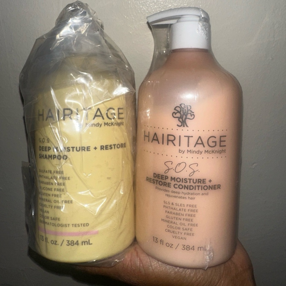 2 Pack Hairitage By Mindy McKnight Shampoo & Conditioner 13oz.